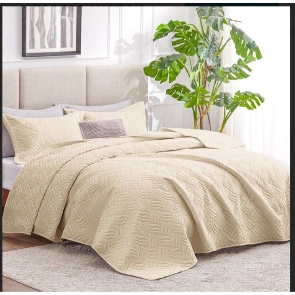 Love's cabin Quilts for Queen Bed Camel Bedspreads Bedding Set -